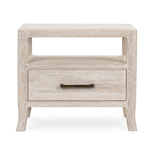 Westmont Solid Wood 1-Drawer Nightstand in Creamwood