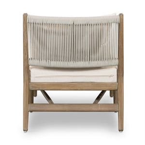 Rosen Outdoor Chaise In Natural Eucalyptus