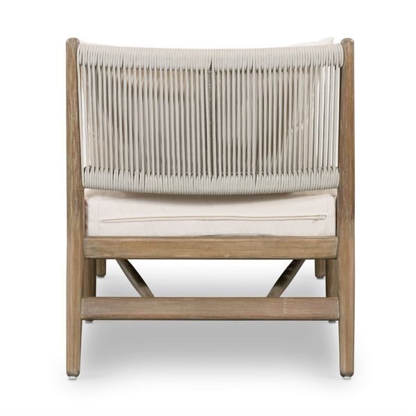 Rosen Outdoor Chaise In Natural Eucalyptus