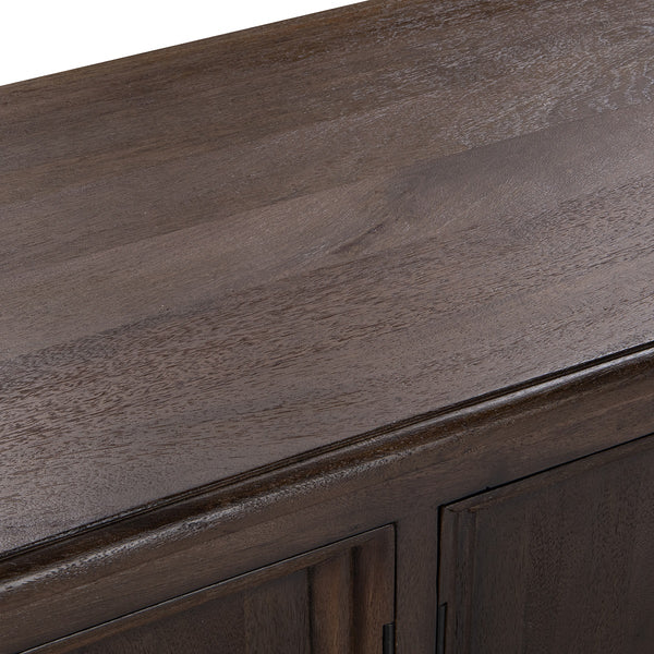Brookside Solid Wood 4-Drawer Cabinet in Cocoa Brown