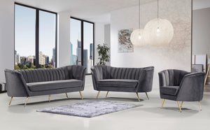 Josefina Sofa In Grey Velvet
