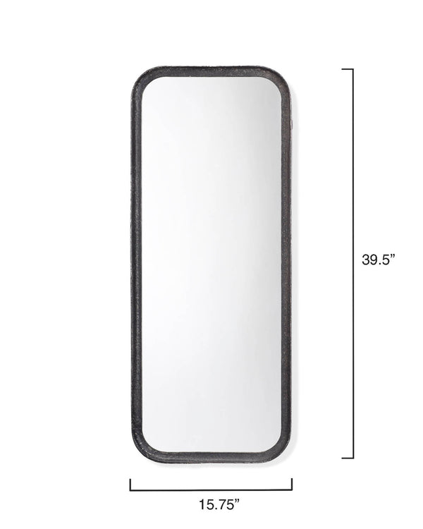 Capital Iron Rectangle Wall Mirror, Distressed Black