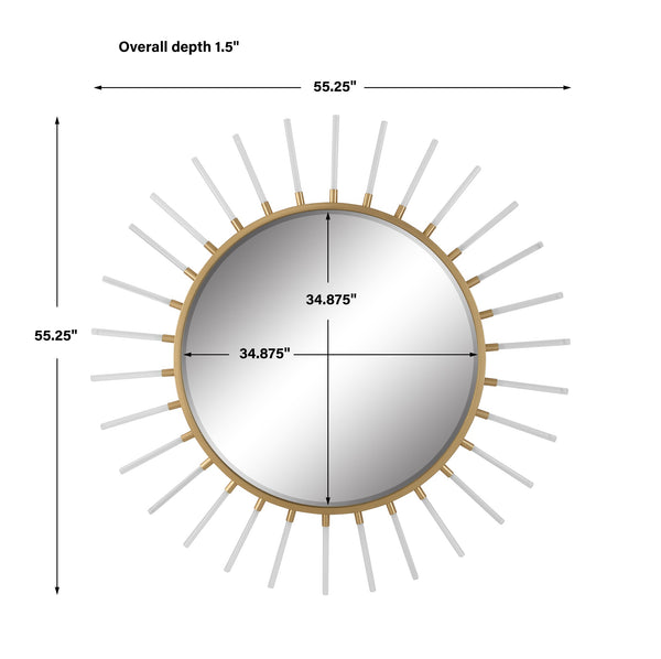 Oracle Round Starburst Mirror