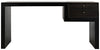 Alvaro Ebony Walnut Desk in Matte Black Steel