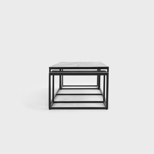Buckley Cast Aluminum Rectangle Coffee Table Set