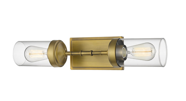 Calliope 2 Light Wall Sconce in Foundry Brass Finish