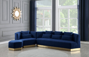 Dianna Ottoman In Navy Velvet