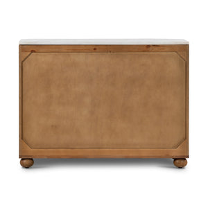 Tiago Marble Chest In Toasted Oak