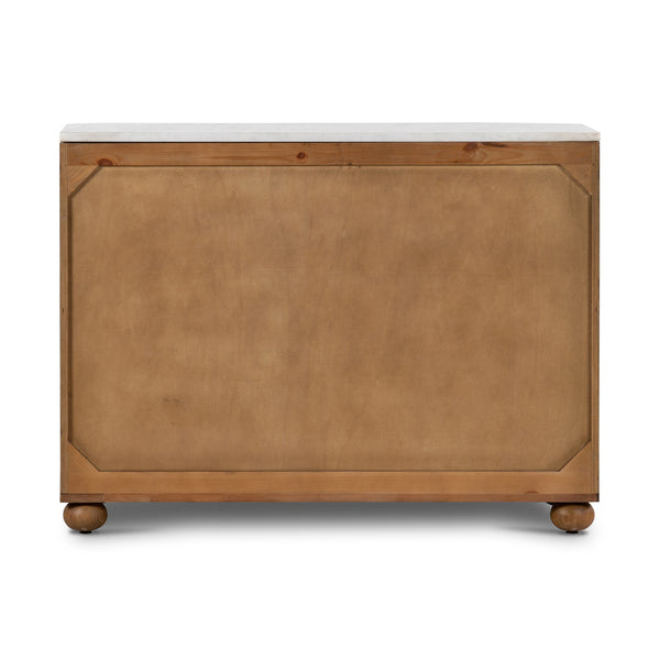 Tiago Marble Chest In Toasted Oak