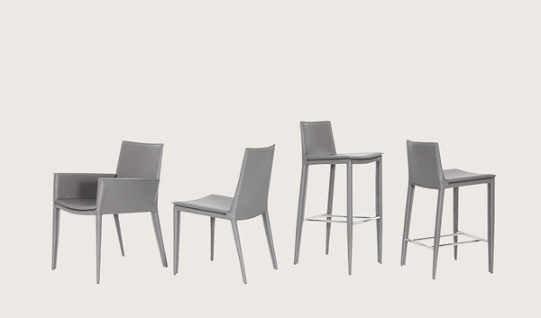 Tiffany armchair grey bonded leather