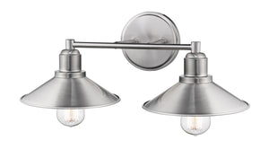 Casa 2 Light Vanity in Brushed Nickel Finish