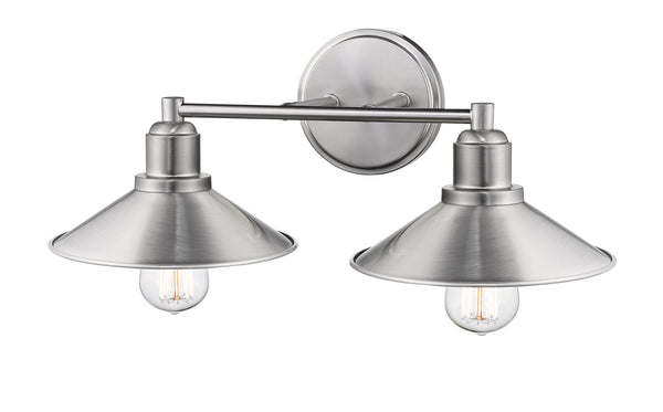 Casa 2 Light Vanity in Brushed Nickel Finish