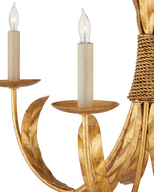 Bette Gold Chandelier In Grecian Gold Leaf