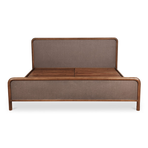 Rye Queen Bed Warm Brown with Mango Wood