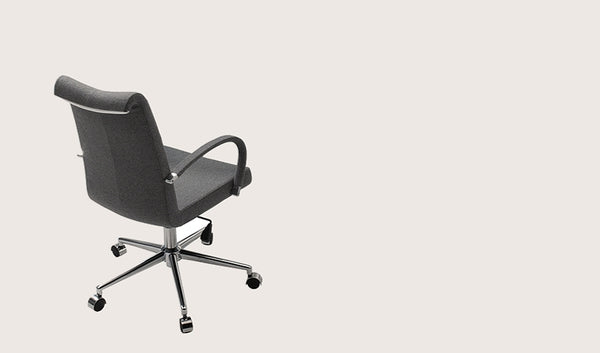 tulip office chair dark grey wool