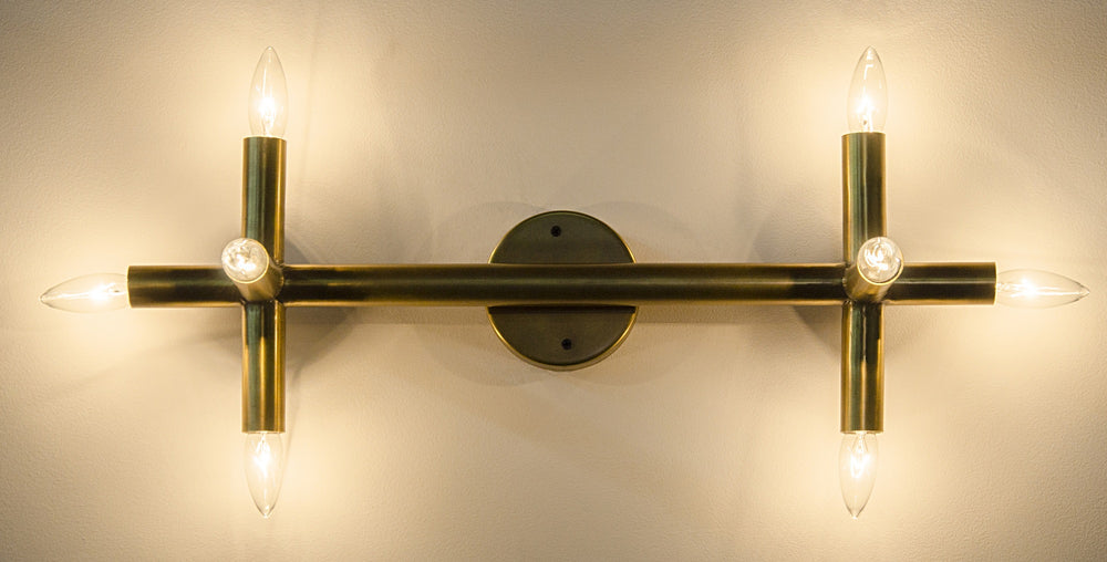 Salome Sconce, Metal with Brass Finish