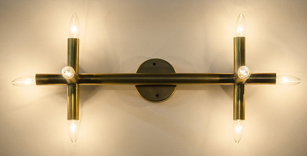 Salome Sconce, Metal with Brass Finish