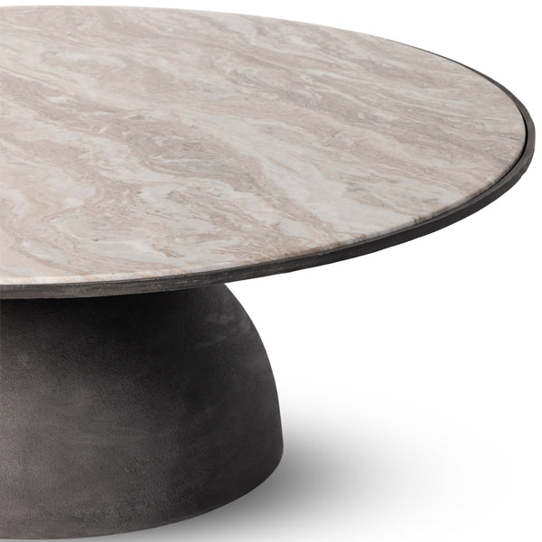 Corbett Large Coffee Table In Crm Taupe Mrb