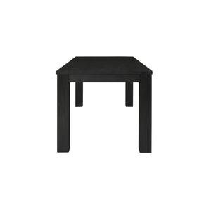 Bedford KD 75" Rect. Dining Table Square Legs, Brushed Black 