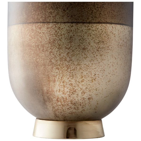 Small Pemberton Vase in Black Onyx and Champagne