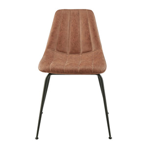 Robert KD PU Dining Side Chair, Umber Brown