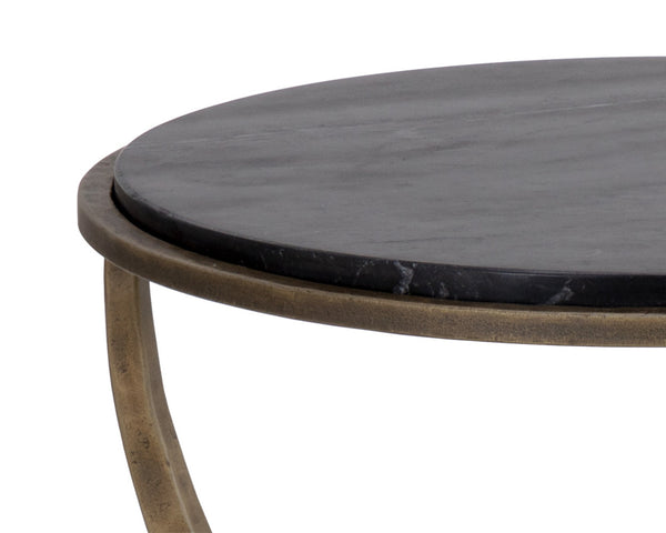 ALICENT END TABLE - BLACK MARBLE