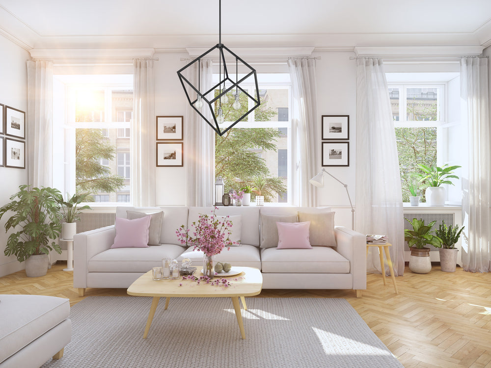 Vertical 4 Light Pendant in Matte Black + Brushed Nickel Finish