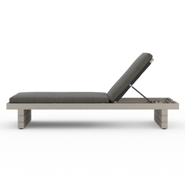 Leroy Outdoor Chaise in Grey/Charcoal