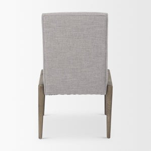 Palisades Gray Upholstery w/ Solid Wood Armless Dining Chair