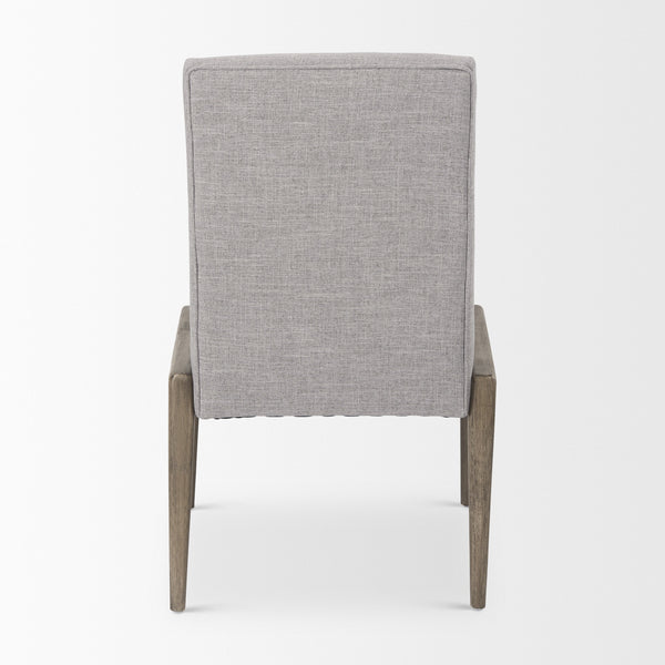 Palisades Gray Upholstery w/ Solid Wood Armless Dining Chair
