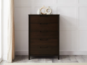 Weston Five Drawer Chest, Black Walnut