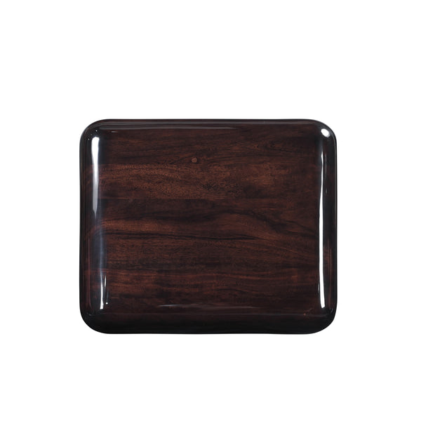 Rory Nightstand Dark Brown with Push-to-Open Drawers