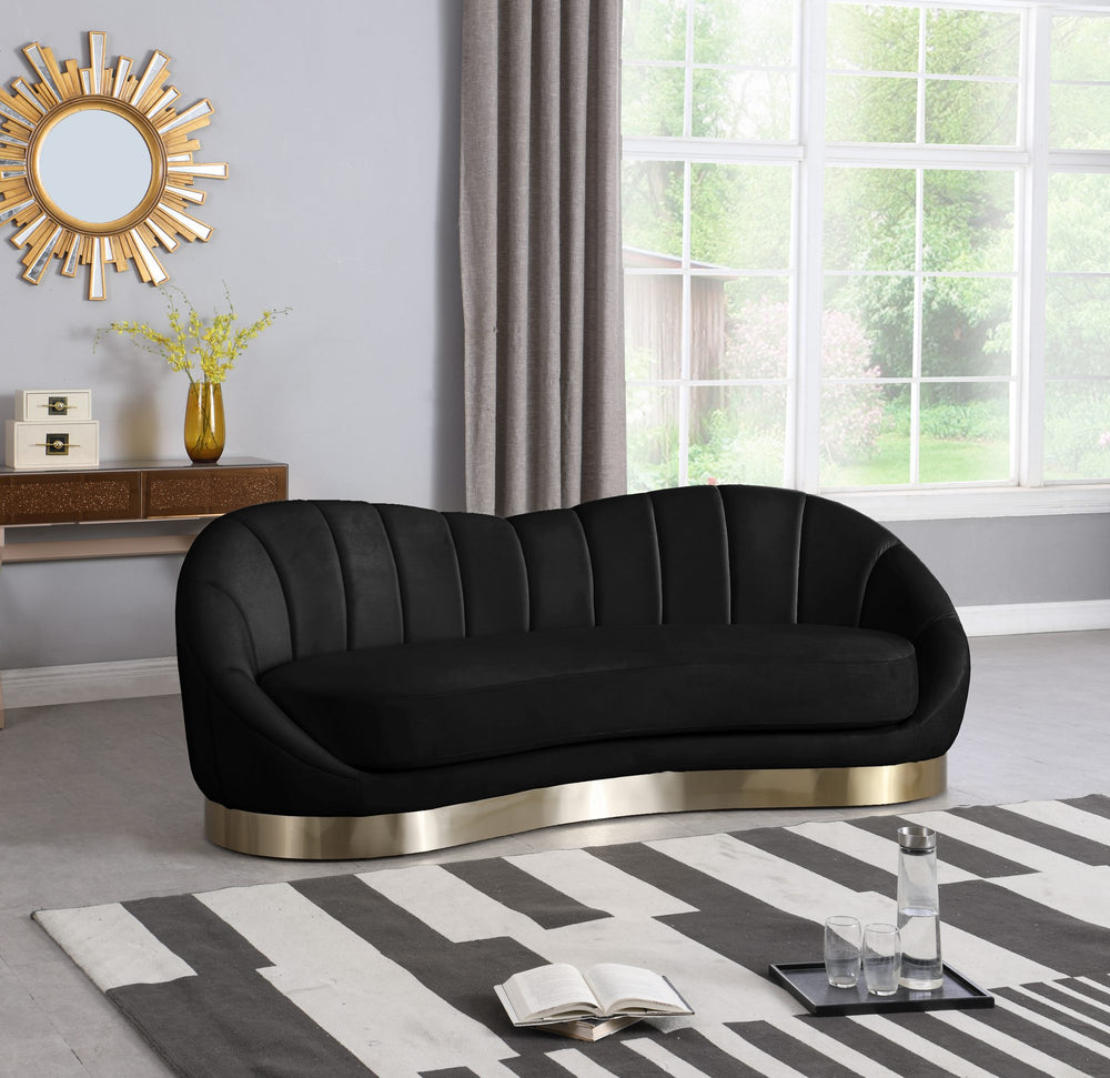 Jesse Sofa In Black Velvet