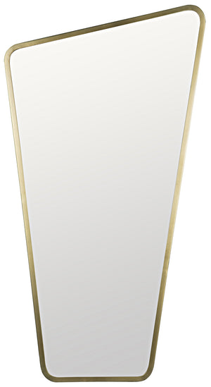 Juliet Industrial Steel Mirror in Antique Brass Finish