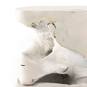 Teak Stool In Ivory Teak