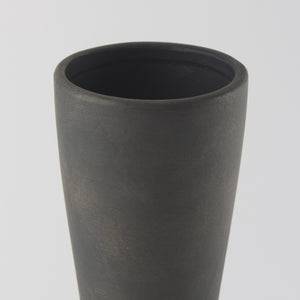 Kaz 8.3L x 3.9W x 16.7H Earthy Brown Ceramic Vase