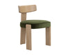 HORTON DINING CHAIR - RUSTIC OAK - FOREST GREEN