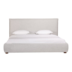 Moe's Luzon King Bed in Light Grey Linen