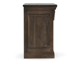 Adelaide Solid Wood 3-Drawer Nightstand - Cocoa Brown