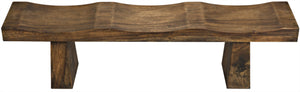 Shibumi Munggur Wood Bench with Clear Flat Coat Finish