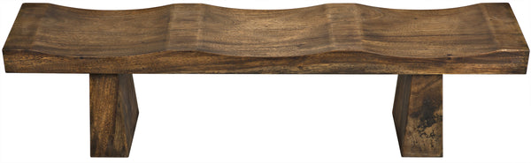 Shibumi Munggur Wood Bench with Clear Flat Coat Finish