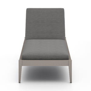 Sherwood Outdoor Chaise Lounge In Grey/Charcoal