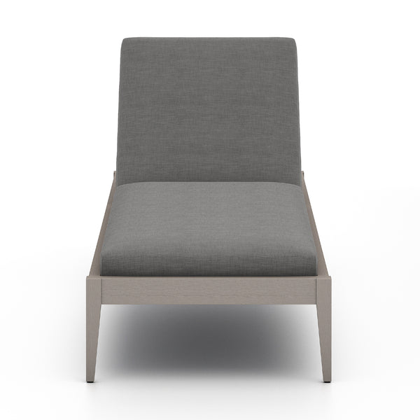 Sherwood Outdoor Chaise Lounge In Grey/Charcoal