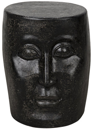 Head Side Table, Black Fiber Cement