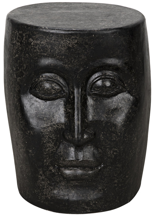 Head Side Table, Black Fiber Cement