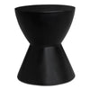 Hourglass Outdoor Stool in Black Concrete