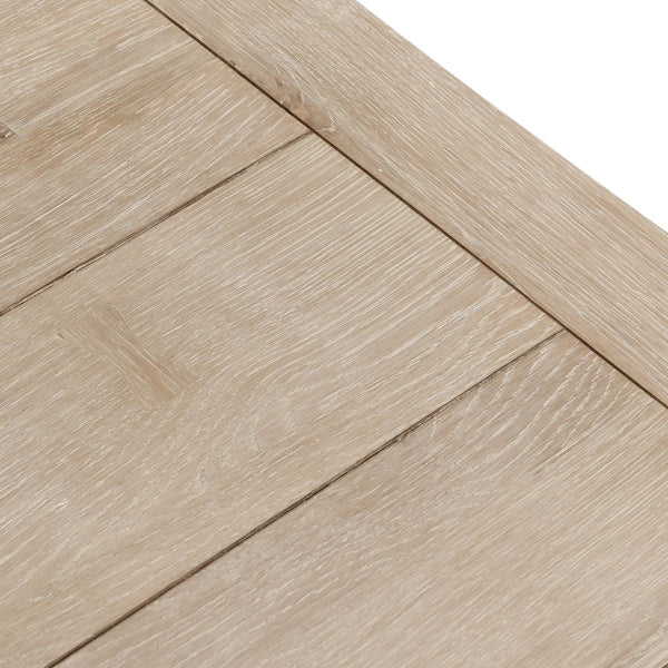 Troy Solid Wood End Table in Aged Cream