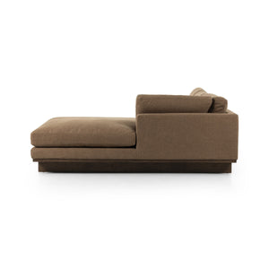 Everly 2-Piece Sectional In Antwerp Cafe And Terra Brown Parawood