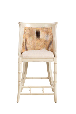 Cream Spoonback Counter Stool