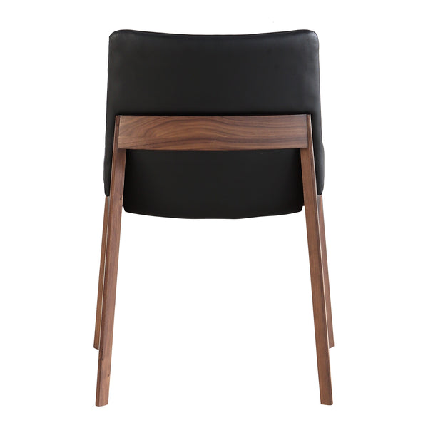 Moe's Deco Dining Chair Set of 2, Ebony PVC